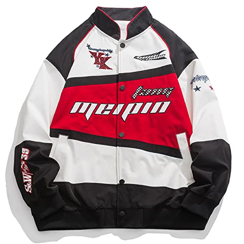 Aelfric Eden Lederjacke Herren Kunstlederjacke Jacket Oversized mit Reißverschluss Winterjacke Winddicht Outdoor Motorradjacke Winddicht Outdoor M von Aelfric Eden