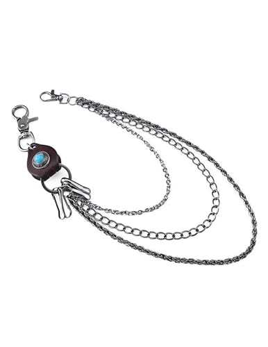 Aelfric Eden Vintage Hose Kette Punk Jeanskette Hip Hop HoseKette Boho 3 reihig Portemonnaie Ketten Chain von Aelfric Eden