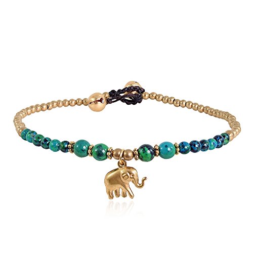 AeraVida Edler Elefant mit Malachite & Mode Messing Perlen Link Fachlatte von AeraVida