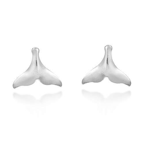 AeraVida Lovely Luck Freedom Whale Tale Ohrstecker aus 925er Sterlingsilber | Meerestier-Ohrstecker für Frauen | Schmuckgeschenk für alle Anlässe von AeraVida