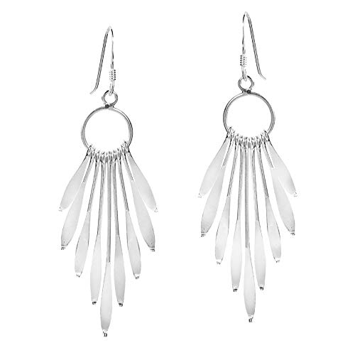 AeraVida Schimmernder Fächer aus .925 Sterling Silber Dangle Ohrringen von AeraVida