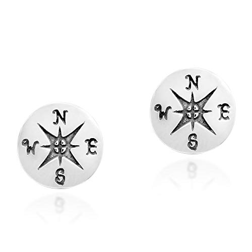 AeraVida Wanderer's Compass Ohrstecker Sterling-Silber 925 von AeraVida