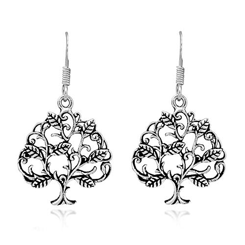 Blühende Wirbel-Blattbaum-Ohrringe aus 925er Sterlingsilber von AeraVida