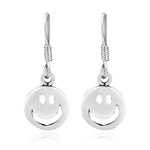Lustige und glückliche Smiley-Ohrringe aus 925er-Sterlingsilber von AeraVida