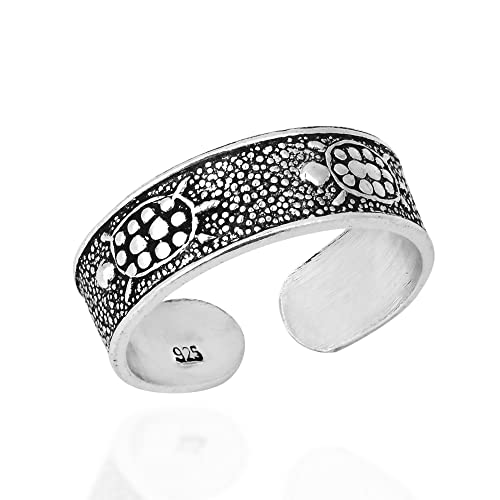 Mythic Marine Turtle Band .925 Sterling Silber Zehenring oder Pinky Ring von AeraVida