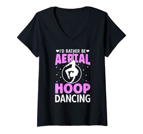 Damen I'd Rather Be Aerial Hoop Dancing T-Shirt mit V-Ausschnitt Damen I'd Rather Be Aerial Hoop Dancing T-Shirt mit V-Ausschnitt von Aerial Hoop Dancing Gifts For Aerial Hoop Dancer