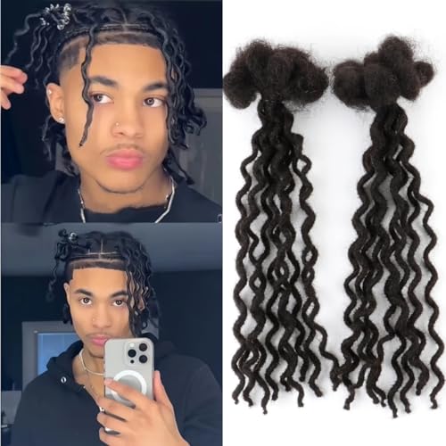 Dreadlock-Haarverlängerungen aus 100 % Echthaar, Dreadlock-Extensions für Herren/Damen, gelockt, gewellt, 0,4 cm breit, 30 Strähnen, 30,5 cm, kann gefärbt werden, weiche Dreads-Extensions Dreadlock-Haarverlängerungen aus 100 % Echthaar, Dreadlock-Extensions für Herren/Damen, gelockt, gewellt, 0,4 cm breit, 30 Strähnen, 30,5 cm, kann gefärbt werden, weiche Dreads-Extensions von Aerislocks