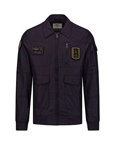 Aeronautica Militare AB2071CT Pilotenjacke für Herren, Jacke, Jacke, Tricolori Pfeile, marineblau, L von Aeronautica Militare