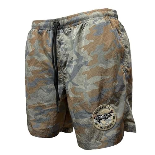 Aeronautica Militare Badeshorts BW217 Camouflage für Herren, Slip, Shorts, Pool, Camouflage, X-Large von Aeronautica Militare