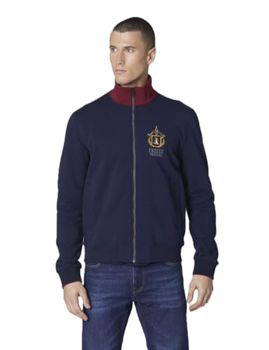 Aeronautica Militare Herren-Sweatshirt Full-Zip 242FE1937F418 8057630290907 - Dunkelblau 8380, blau von Aeronautica Militare