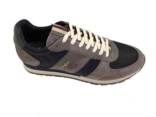 Aeronautica Militare Herrenschuhe, Sneakers, SC254CT, Leder, 94444 Grau Blau, 43 EU von Aeronautica Militare