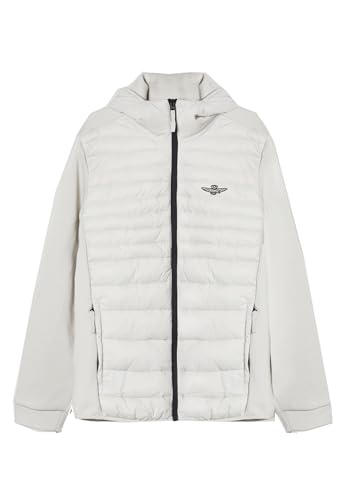 Aeronautica Militare Hybrid-Jacke, gesteppt, cremefarben, P24, Dark Ice, 50 von Aeronautica Militare