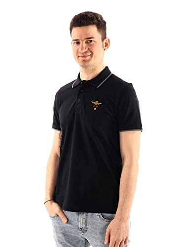 Aeronautica Militare PO1308 Herren-Poloshirt Farbe Grün, blau, XL von Aeronautica Militare