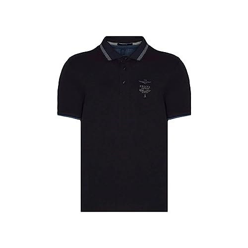 Aeronautica Militare PO1673P Herren-Poloshirt, Piqué, T-Shirt, kurzärmelig, blau, Large von Aeronautica Militare