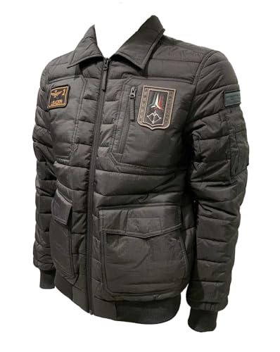 Aeronautica Militare Pilot AB2191 Herren Steppjacke Ripstop Jacke, Schwarz , XL von Aeronautica Militare