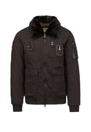 Aeronautica Militare Pilot Herren Jacke AB2106 Winterjacke, 34300 Schwarz, L von Aeronautica Militare