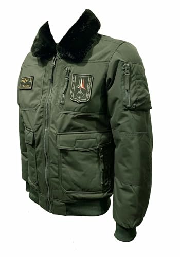 Aeronautica Militare Pilot Herren Jacke AB2106 Winterjacke, 39295 Dunkelgrün, L von Aeronautica Militare