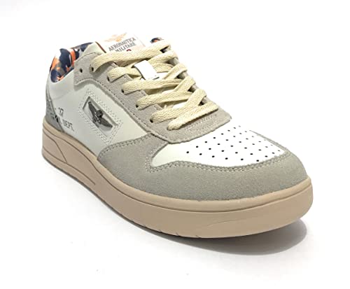 Aeronautica Militare Sneaker Running in Pelle Bianco/Grigio US23AR06 231SC235PL178 45 von Aeronautica Militare