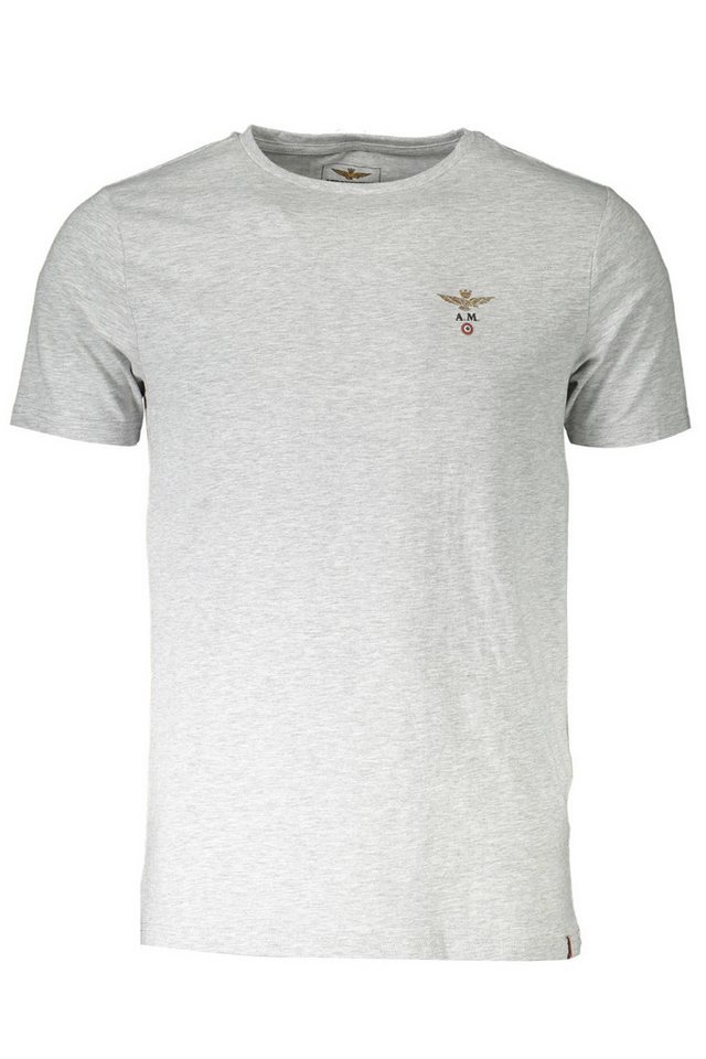 Aeronautica Militare T-Shirt Erweiterbares Herren T-Shirt Grau - Kurzarm & von Aeronautica Militare