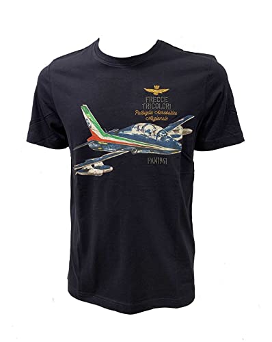 Aeronautica Militare T-Shirt TS2080J, Herren, T-Shirt, PAN1961 Tricolor-Pfeile, marineblau, Medium von Aeronautica Militare