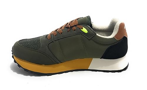 Sneaker Aeronautica Militare Frecce Tricolori ecosuede nylon verde militare/ marrone/ nero U24AR10 232SC261 41 von Aeronautica Militare