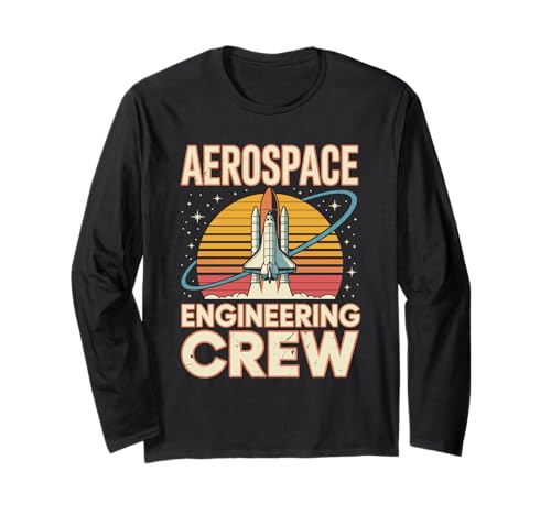 Aerospace Engineering Crew für Herren Retro Aeronautics Langarmshirt Aerospace Engineering Crew für Herren Retro Aeronautics Langarmshirt von Aeronautical Space Rocket Scientist Spacecrafts