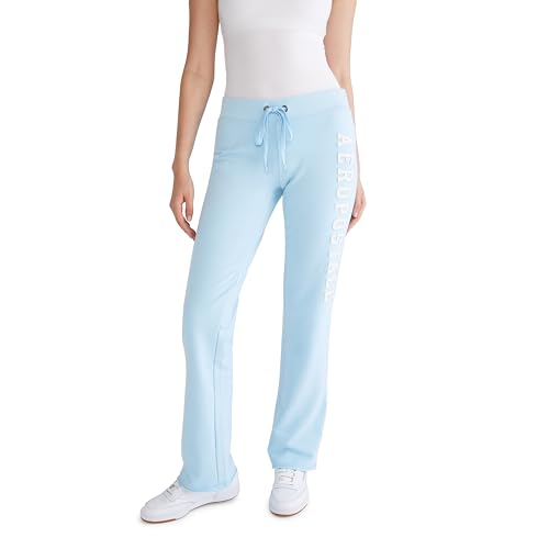 AEROPOSTALE Damen Aero Logo Fit and Flare Sweatpants, Summer Song, S von AEROPOSTALE