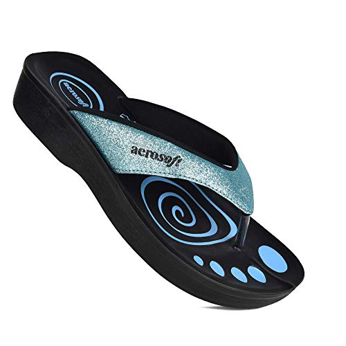 Aerosoft Damen Gliteratti Flip Flop, Erwachsene, Glitzerblau, 39 EU von Aerosoft