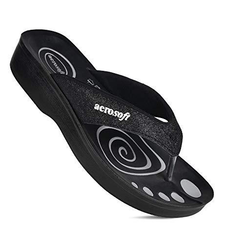 Aerosoft Damen Gliteratti Flip Flop, Erwachsene, Schwarz glitzernd, 39 EU von Aerosoft