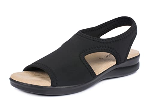 Aerosoft Damen Sandalette Stretch 05, extra leicht und mit rundum Stretch, in 5 Farben (schwarz, numeric_36) von Aerosoft