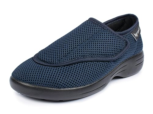 Aerosoft Reha-Halbschuh Stretch 17 Damen Herren Weite G-H Klettverschluss rutschhemmend (blau, Numeric_36) von Aerosoft