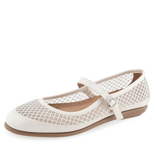 Aerosoles Baylee Mary Jane Flache Schuhe für Damen, Kristall-/Eierlikör-Mesh-Gewebe, 40 EU Weit Aerosoles Baylee Mary Jane Flache Schuhe für Damen, Kristall-/Eierlikör-Mesh-Gewebe, 40 EU Weit von Aerosoles