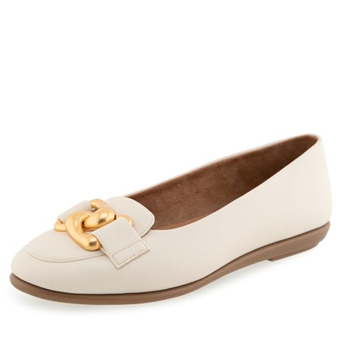 Aerosoles Damen Bell Ballerinas, Eggnog Kunstleder, 42.5 EU Weit von Aerosoles