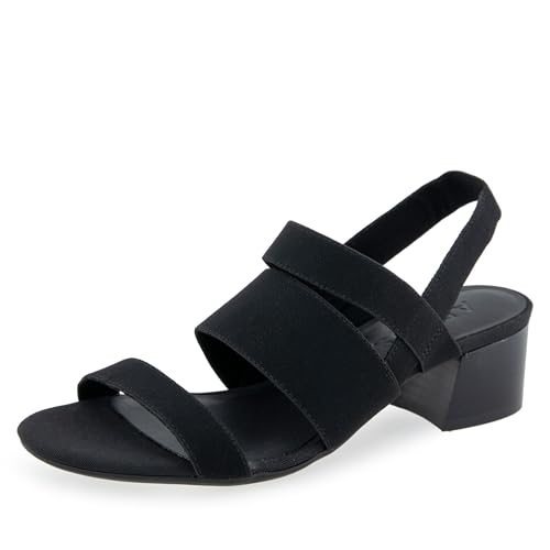 Aerosoles Damen Chara Sandale mit Absatz, Schwarzes elastisches Material, 38.5 EU von Aerosoles