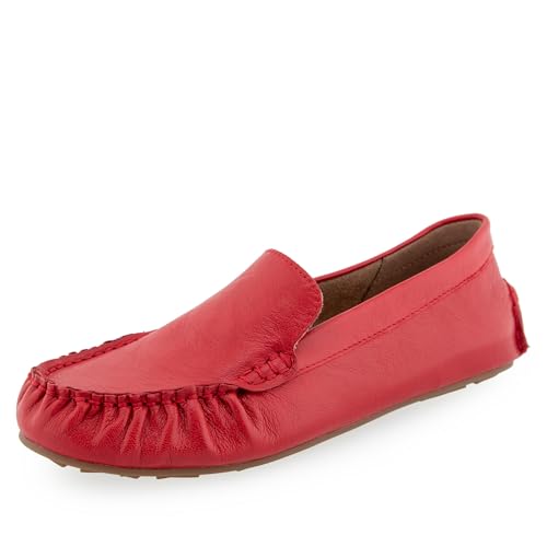 Aerosoles Damen Coby Flacher Slipper, Racing Red Leather, 40 EU Weit von Aerosoles