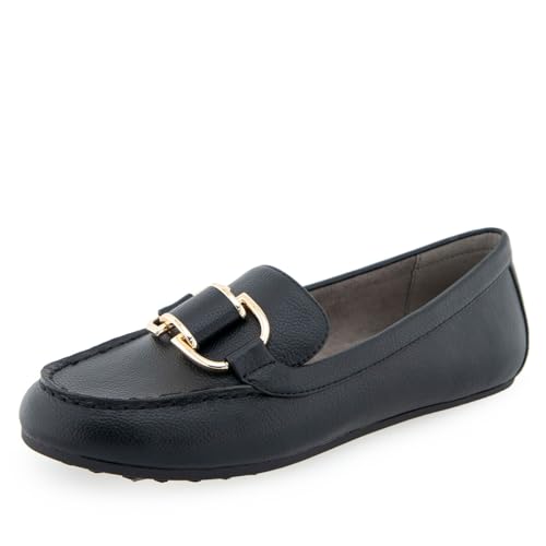 Aerosoles Damen Denver Flacher Slipper, Schwarz (Black Pu), 41.5 EU Weit von Aerosoles