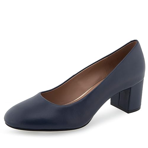 Aerosoles Damen Ebel Pumps, Marineblaues Leder, 42.5 EU von Aerosoles