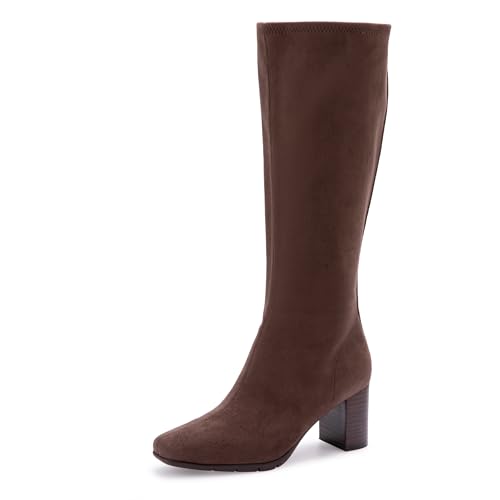 Aerosoles Damen Micah Kniehohe Stiefel, Java Stretch Wildlederimitat, 39 EU Weit von Aerosoles
