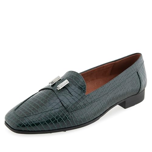 Aerosoles Damen Paulette Flacher Slipper, Ponderosa Pine Mini Embossed Croc Faux Leather, 38.5 EU von Aerosoles