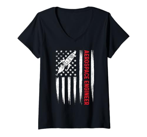 Damen Luft- und Raumfahrtingenieur - Luft- und Raumfahrttechnik Rocket T-Shirt mit V-Ausschnitt Damen Luft- und Raumfahrtingenieur - Luft- und Raumfahrttechnik Rocket T-Shirt mit V-Ausschnitt von Aerospace Engineer Merch
