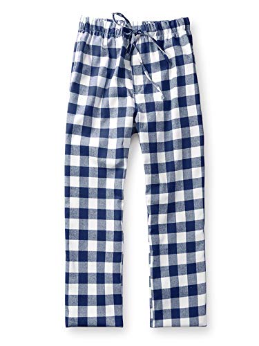 Aeslech Herren Schlafanzughose Kariert Loungewear Hose Lang Baumwolle Pyjamahose Nachtwäsche & Baumwollflanell Weich Schlafbekleidung 2 Blau 34 von Aeslech