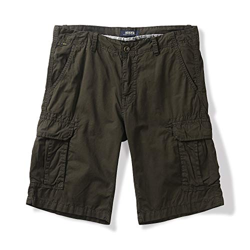 Aeslech Leichte Cargo-Shorts für Herren, knielang, mehrere Taschen, lässige Arbeit für den Sommer (ohne Gürtel), coffee, 42 von Aeslech