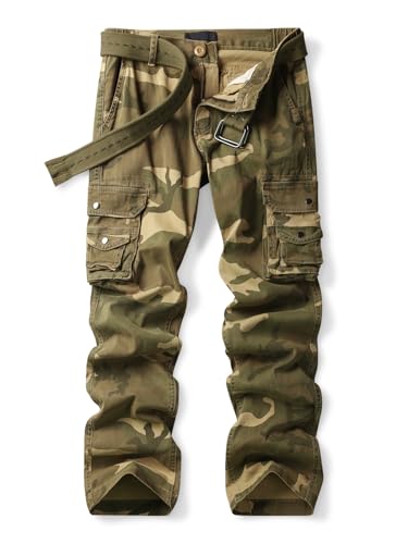 Camouflage Hose Damen Cargohose Strecken Arbeitshose Cargo Hose Damen y2k schlanke Passform Mehrere Taschen Camo 34 US 10 - DE 38 von Aeslech
