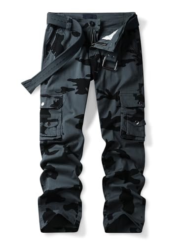 Camouflage Hose Damen Cargohose Strecken Arbeitshose Cargo Hose Damen y2k schlanke Passform Mehrere Taschen Camo E US 14 - DE 42 von Aeslech