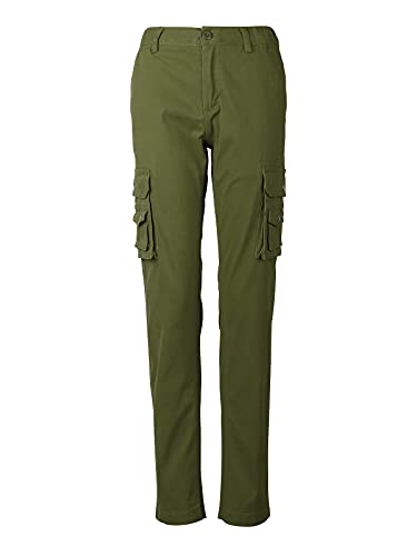 Cargohose Damen Strecken Arbeitshose Cargo Hose Damen y2k schlanke Passform Mehrere Taschen Armee-grün US 8 - DE 36 von Aeslech