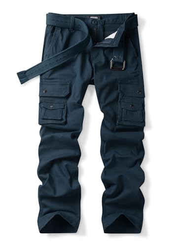 Cargohose Damen Strecken Arbeitshose Cargo Hose Damen y2k schlanke Passform Mehrere Taschen Navy US 14 - DE 42 von Aeslech