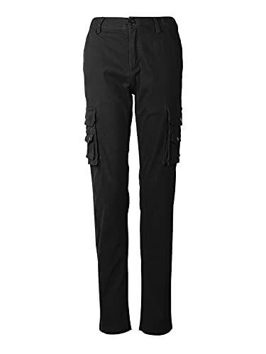 Cargohose Damen Strecken Arbeitshose Cargo Hose Damen y2k schlanke Passform Mehrere Taschen Schwarz US 10 - DE 38 von Aeslech