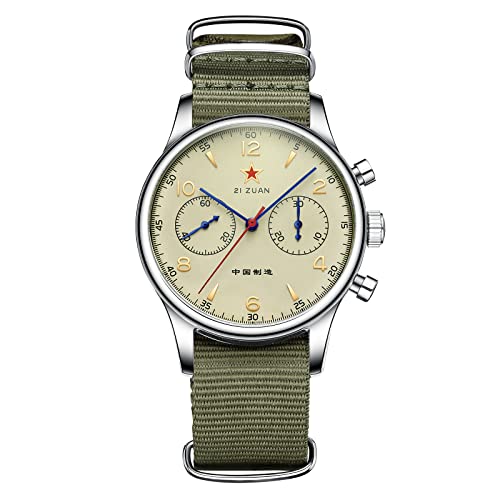 Aesop 40MM Chronograph Mechanische Herrenuhren ST1901 1963 Uhrwerk Analog Handaufzug Herren Armbanduhren Edelstahl Saphirglas Wasserdicht Flieger Militär Uhr von Aesop