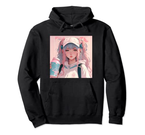 Anime Girl Waifu japanische Ästhetik Kawaii Otaku Pullover Hoodie von Aesthetic Anime Apparel Co.