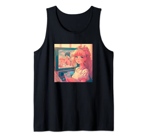 Japanese Manga Girl Tank Top von Aesthetic Anime Apparel Co.